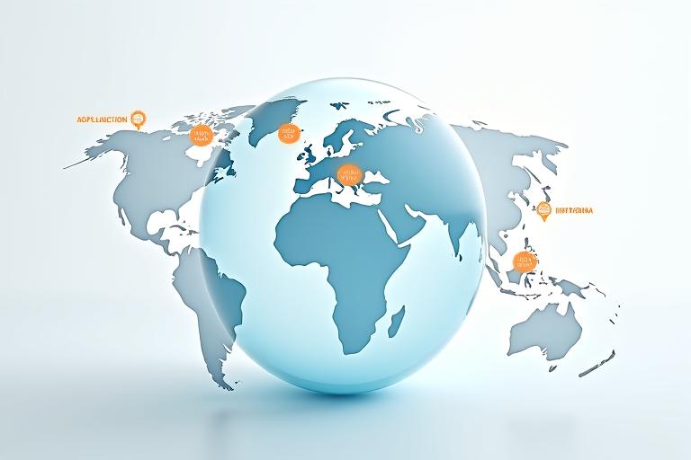 世界地図上で規制対応地域がハイライトされ、成功実績を示すグラフィック